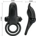 Doppelter Vibrationsring + Klitorisstimulator 10 Vibrationen Schwarz von Pretty Love