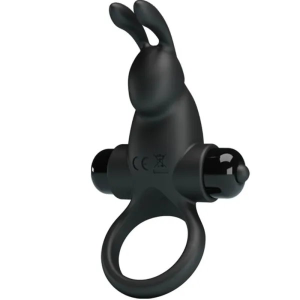 Vibrationsring + Rabbit-Klitoris-Stimulator 10 Vibrationen Schwarz von Pretty Love | Fesselliebe.de