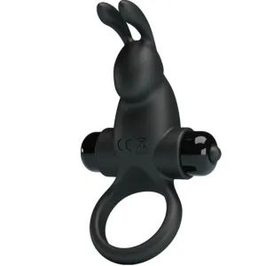 Vibrationsring + Rabbit-Klitoris-Stimulator 10 Vibrationen Schwarz von Pretty Love | Fesselliebe.de