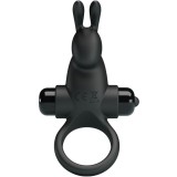 Vibrationsring + Rabbit-Klitoris-Stimulator 10 Vibrationen Schwarz von Pretty Love | Fesselliebe.de