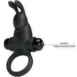 Vibrationsring + Rabbit-Klitoris-Stimulator 10 Vibrationen Schwarz von Pretty Love | Fesselliebe.de