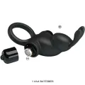 Vibrationsring + Rabbit-Klitoris-Stimulator 10 Vibrationen Schwarz von Pretty Love