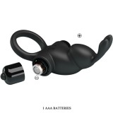 Vibrationsring + Rabbit-Klitoris-Stimulator 10 Vibrationen Schwarz von Pretty Love | Fesselliebe.de