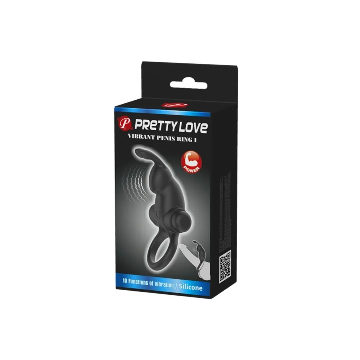 Vibrationsring + Rabbit-Klitoris-Stimulator 10 Vibrationen Schwarz von Pretty Love | Fesselliebe.de