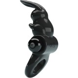 Aufregender Ring Rabbit Vibratorring 10 Vibrationen Schwarz von Pretty Love | Fesselliebe.de