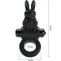Aufregender Ring Rabbit Vibratorring 10 Vibrationen Schwarz von Pretty Love