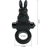 Aufregender Ring Rabbit Vibratorring 10 Vibrationen Schwarz von Pretty Love | Fesselliebe.de