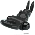 Aufregender Ring Rabbit Vibratorring 10 Vibrationen Schwarz von Pretty Love