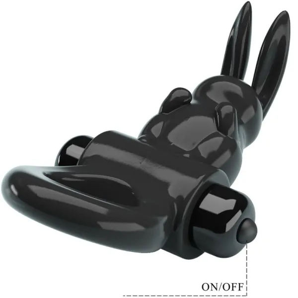 Aufregender Ring Rabbit Vibratorring 10 Vibrationen Schwarz von Pretty Love | Fesselliebe.de