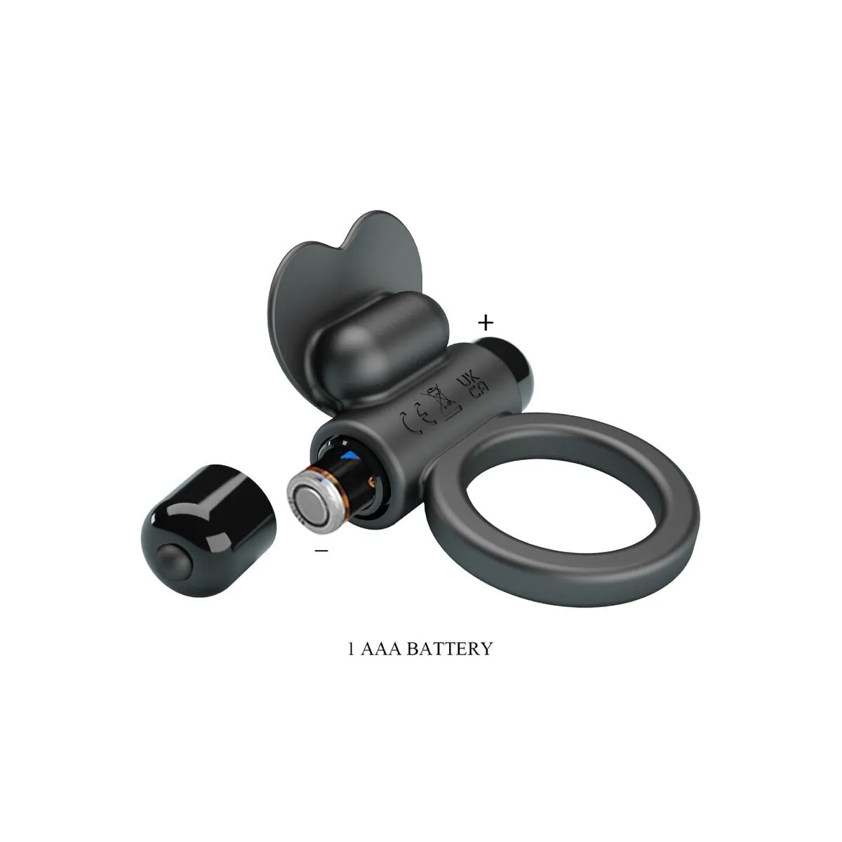 Debonaire Vibrationsring Rabbit 10 Vibrationen Schwarz von Pretty Love | Fesselliebe.de