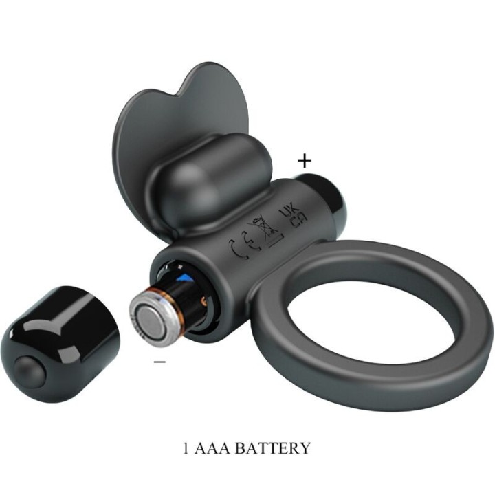 Debonaire Vibrationsring Rabbit 10 Vibrationen Schwarz von Pretty Love | Fesselliebe.de