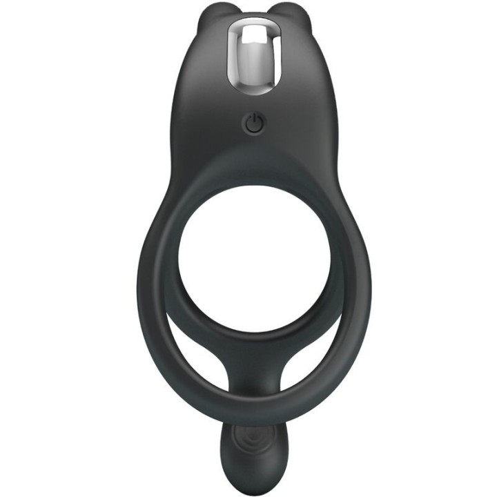 Seth Doppel-Vibrationsring Rabbit 7 Vibrationen Schwarz von Pretty Love | Fesselliebe.de