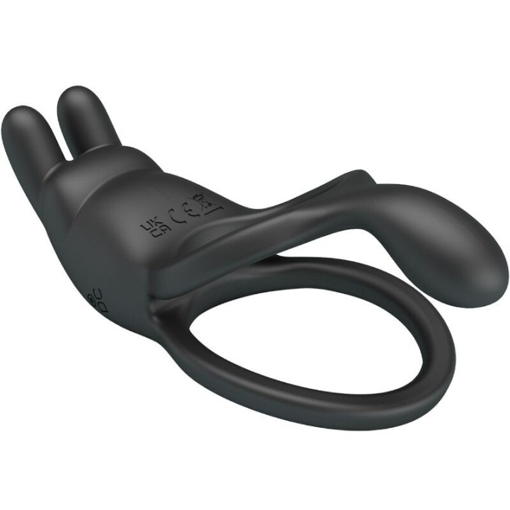 Seth Doppel-Vibrationsring Rabbit 7 Vibrationen Schwarz von Pretty Love | Fesselliebe.de