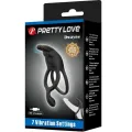 Seth Doppel-Vibrationsring Rabbit 7 Vibrationen Schwarz von Pretty Love