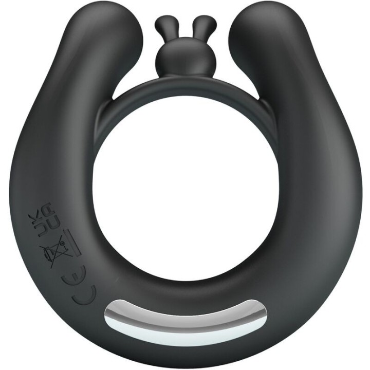 Dahlia Vibrationsring + Klitorisstimulator 12 Vibrationen Schwarz von Pretty Love | Fesselliebe.de