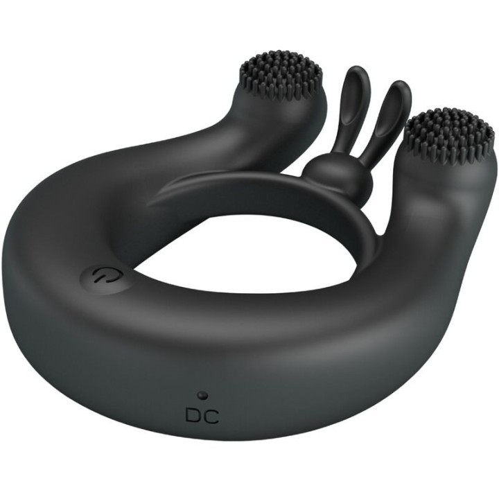 Dahlia Vibrationsring + Klitorisstimulator 12 Vibrationen Schwarz von Pretty Love | Fesselliebe.de