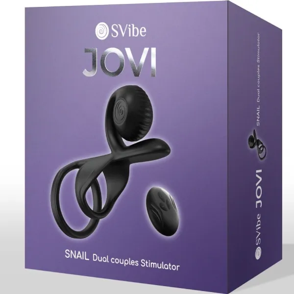 Jovi Paarring mit Fernbedienung Schwarz von Snail Vibe | Fesselliebe.de