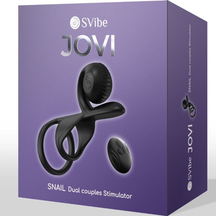 Jovi Paarring mit Fernbedienung Schwarz von Snail Vibe | Fesselliebe.de