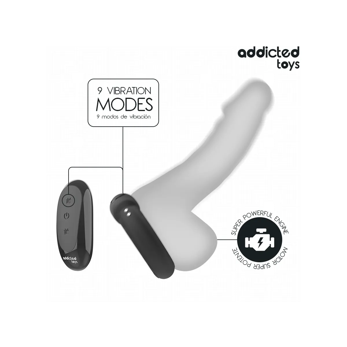 Vibrierender Cockring mit Wärmeeffekt und mit Fernbedienung von Addicted Toys | Fesselliebe.de