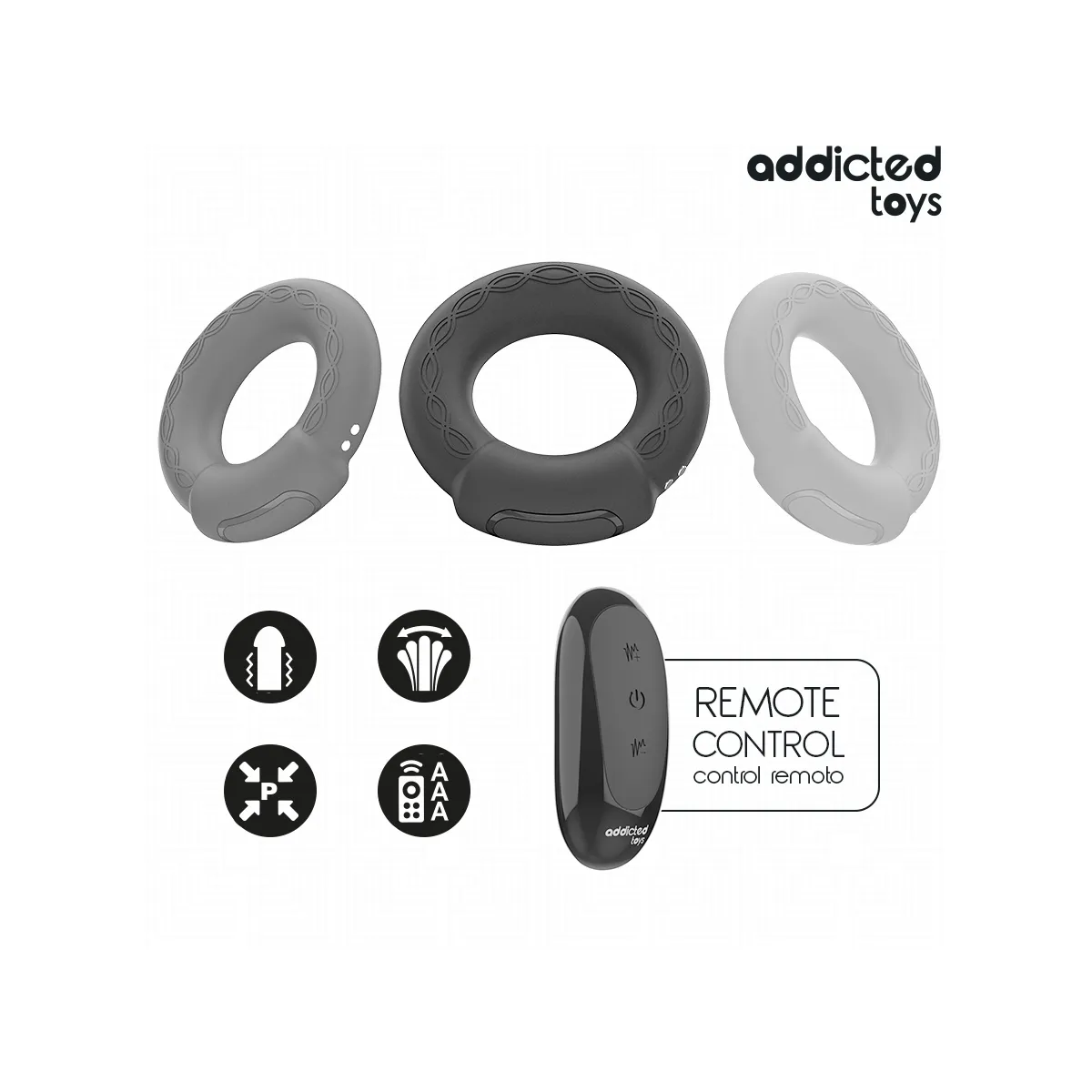 Vibrierender Cockring mit Wärmeeffekt und mit Fernbedienung von Addicted Toys | Fesselliebe.de