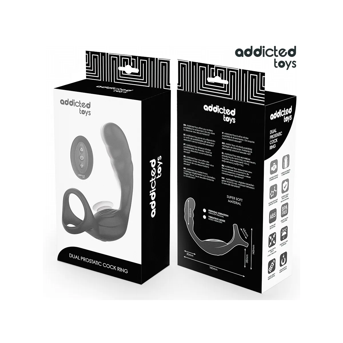 Doppelter Prostatik-Cockring mit Fernbedienung von Addicted Toys | Fesselliebe.de