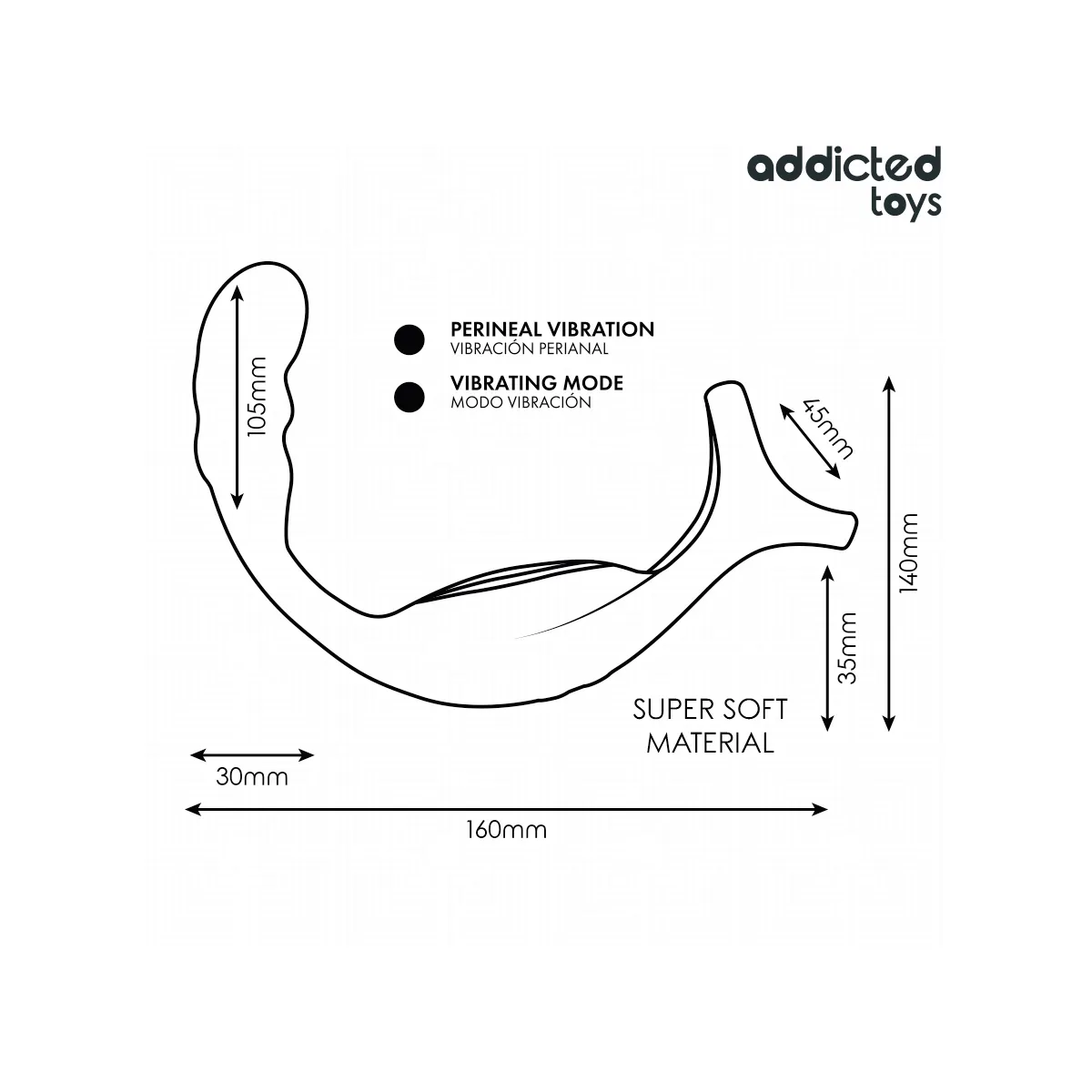Doppelter Prostatik-Cockring mit Fernbedienung von Addicted Toys | Fesselliebe.de