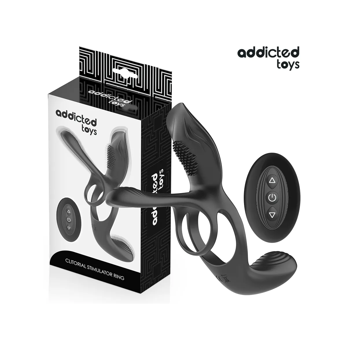 Doppelter Penisring mit Klitorisstimulator von Addicted Toys | Fesselliebe.de