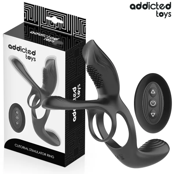 Doppelter Penisring mit Klitorisstimulator von Addicted Toys | Fesselliebe.de