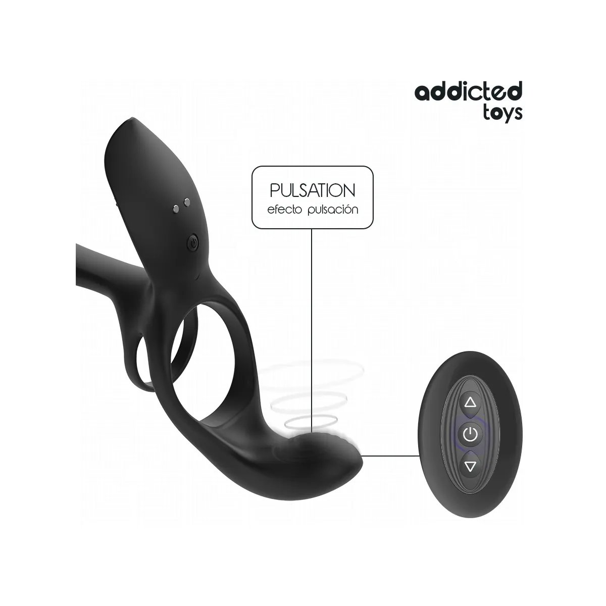 Doppelter Penisring mit Klitorisstimulator von Addicted Toys | Fesselliebe.de