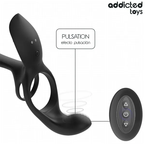 Doppelter Penisring mit Klitorisstimulator von Addicted Toys | Fesselliebe.de