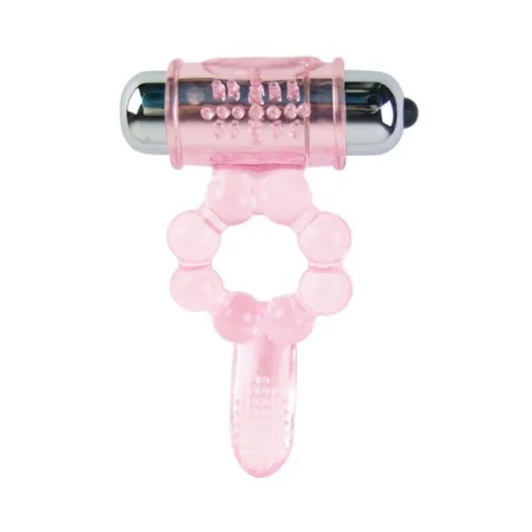 Silikonring 10 Zungenrhythmen mit Rosa Vibration von Baile For Him | Fesselliebe.de