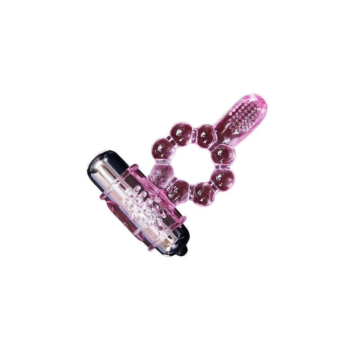 Silikonring 10 Zungenrhythmen mit Rosa Vibration von Baile For Him | Fesselliebe.de