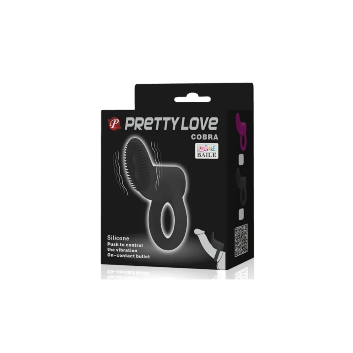 Cobra Vibratorring Schwarz von Pretty Love Male | Fesselliebe.de