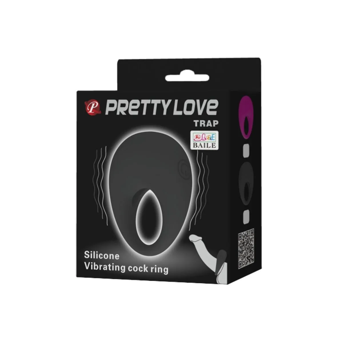 Trap Vibratorring Schwarz von Pretty Love Male | Fesselliebe.de