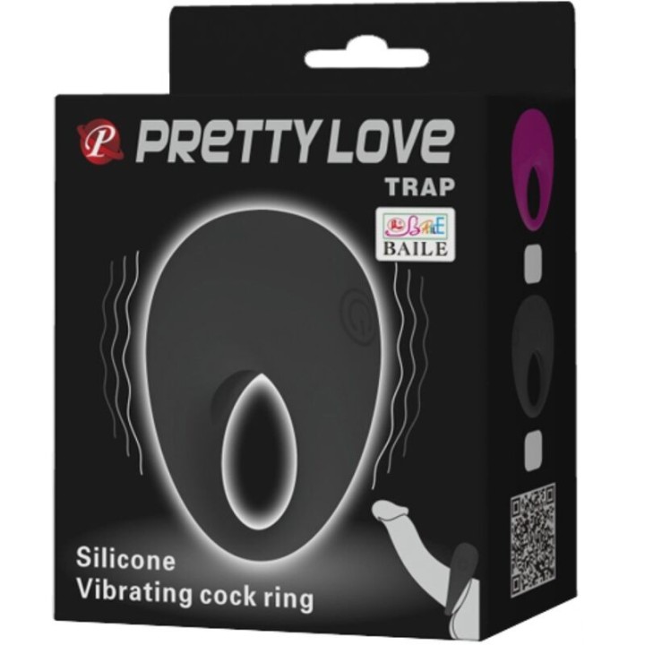 Trap Vibratorring Schwarz von Pretty Love Male | Fesselliebe.de