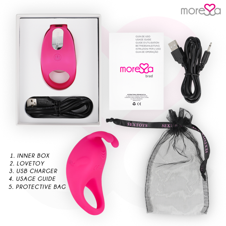 Brad Premium Silikon wiederaufladbar Rosa von Moressa | Fesselliebe.de