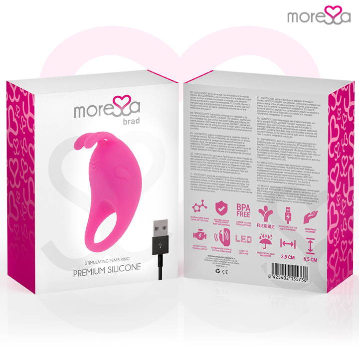 Brad Premium Silikon wiederaufladbar Rosa von Moressa | Fesselliebe.de