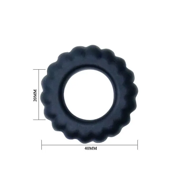 Titan Cockring Schwarz 2 cm von Baile For Him | Fesselliebe.de