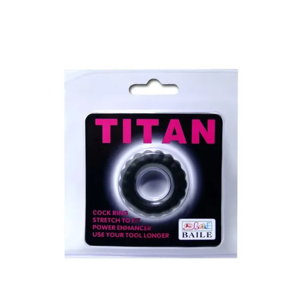 Titan Cockring Schwarz 2 cm von Baile For Him | Fesselliebe.de