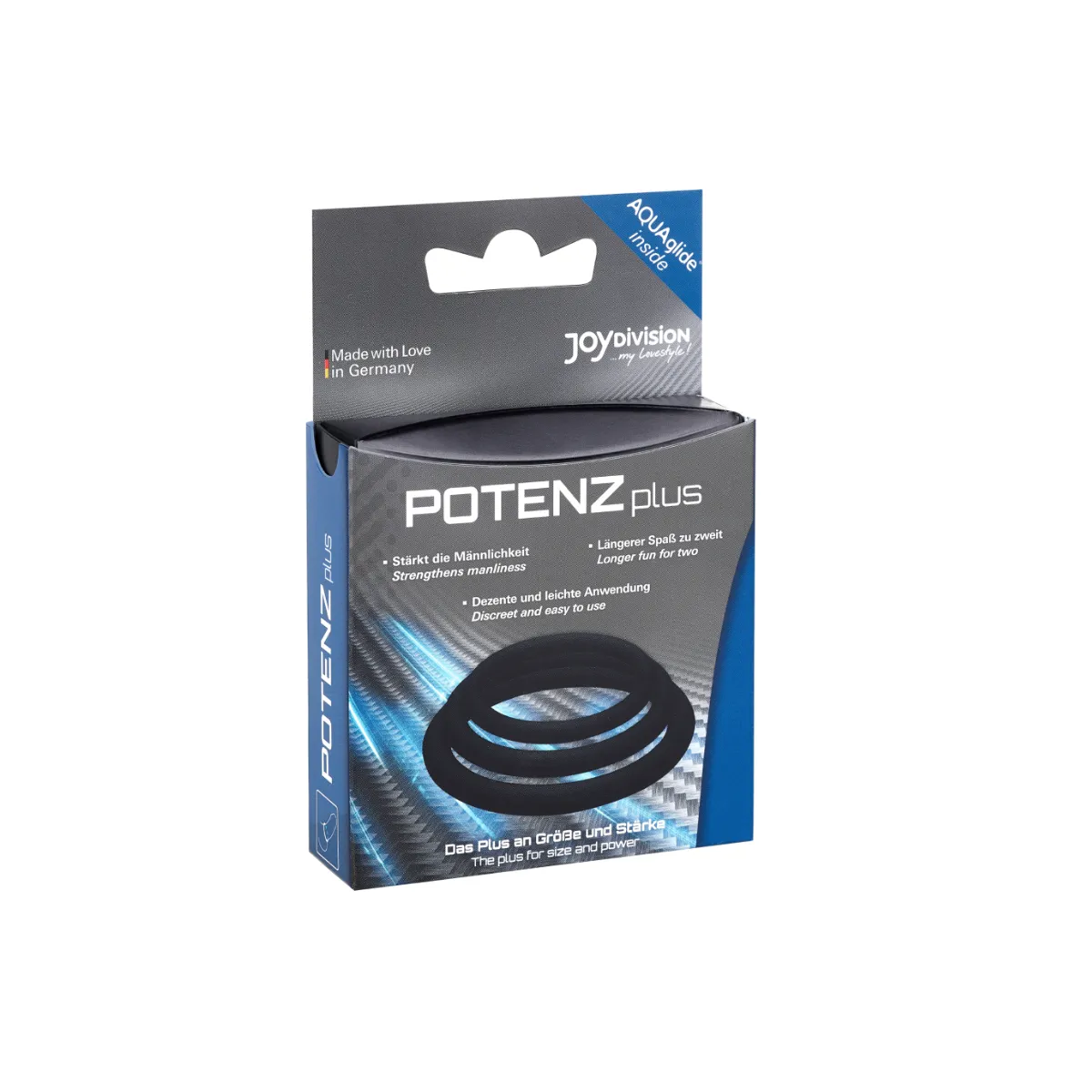Potenzduo - Plus 3 Schwarze Ringe Satz - S, M, L von Joydivision Potenzduo | Fesselliebe.de