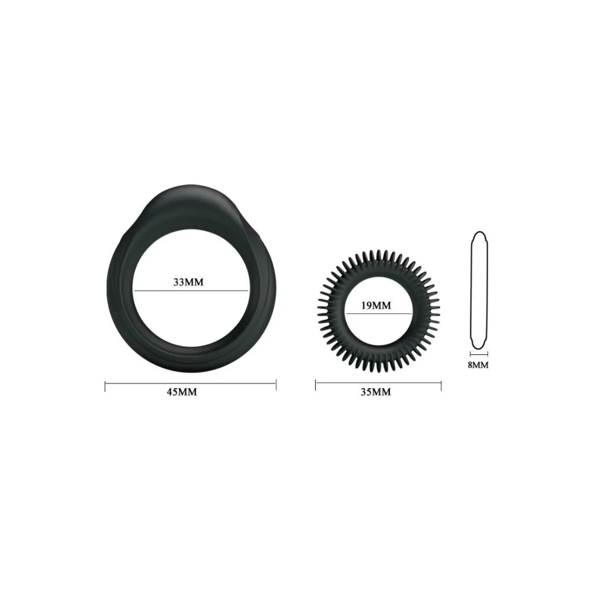 Kit 2 Silikonringe Ring Manhood von Baile For Him | Fesselliebe.de