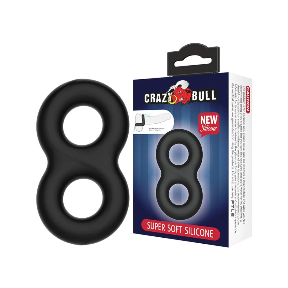 Doppelter Unendlichkeitsring aus Silikon von Crazy Bull | Fesselliebe.de