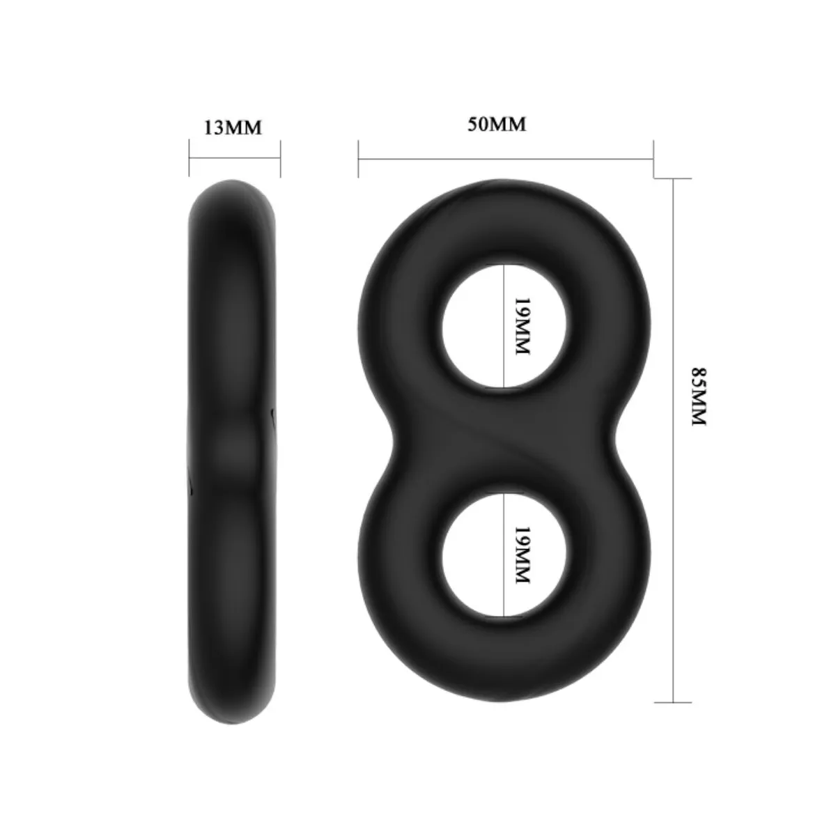 Doppelter Unendlichkeitsring aus Silikon von Crazy Bull | Fesselliebe.de