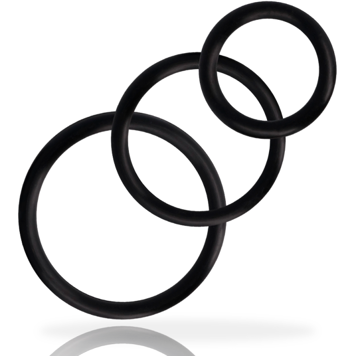 Ringset für Penis Schwarz von Addicted Toys | Fesselliebe.de