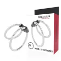 Doppelter Penisring aus Metall von Darkness Sensations