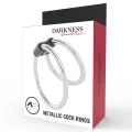 Doppelter Penisring aus Metall von Darkness Sensations