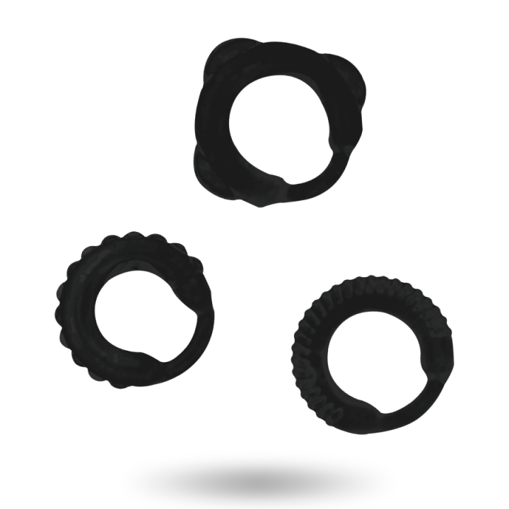 C-Ring-Set Schwarz von Addicted Toys | Fesselliebe.de