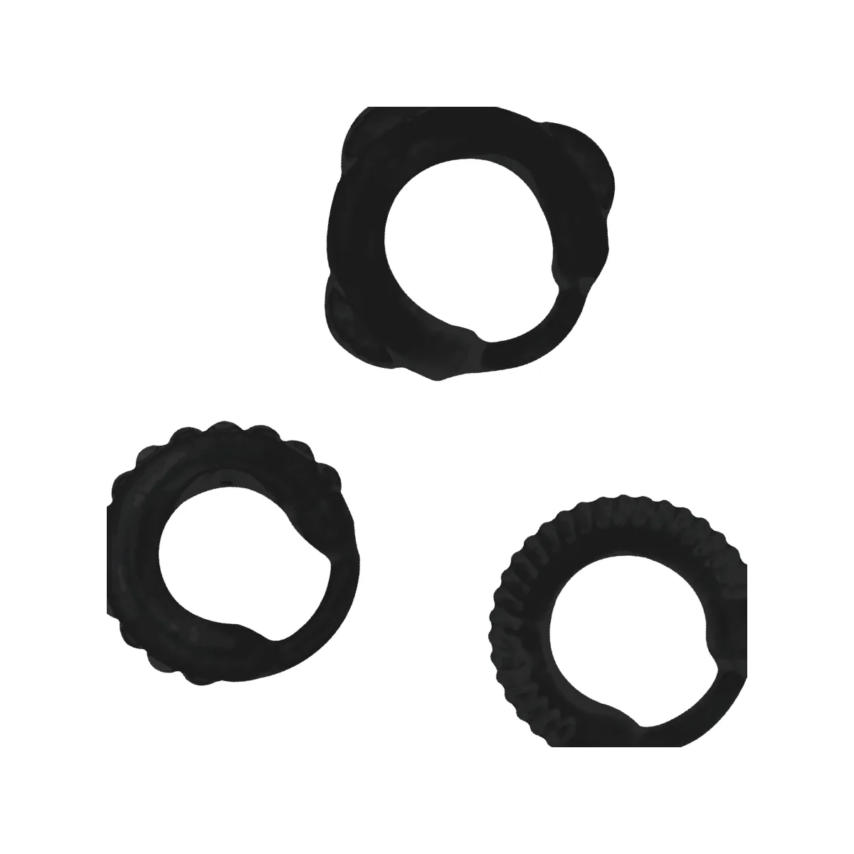 C-Ring-Set Schwarz von Addicted Toys | Fesselliebe.de