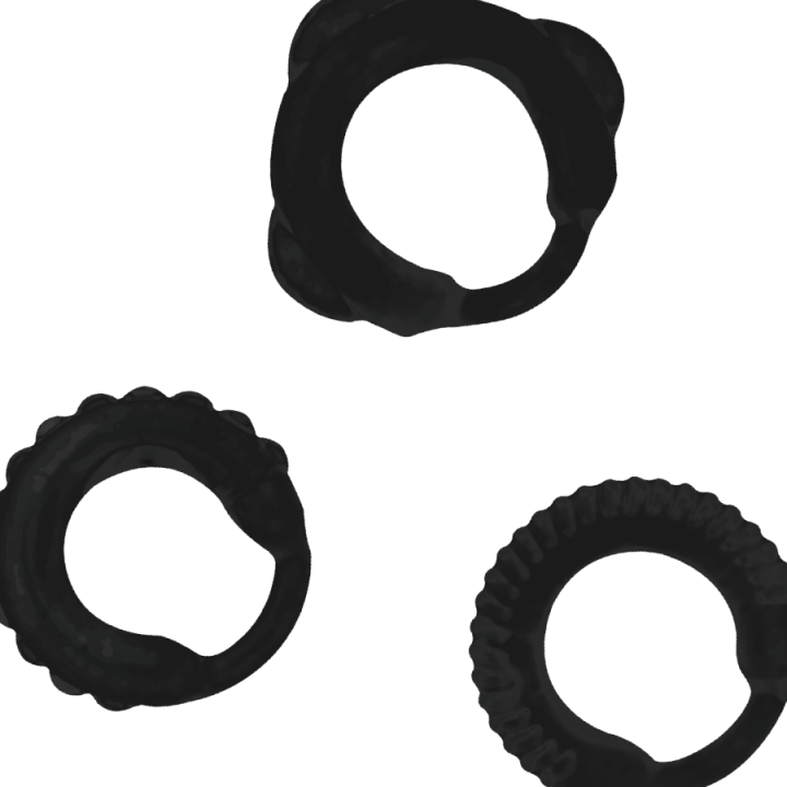 C-Ring-Set Schwarz von Addicted Toys | Fesselliebe.de
