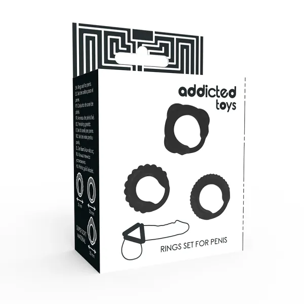 C-Ring-Set Schwarz von Addicted Toys | Fesselliebe.de